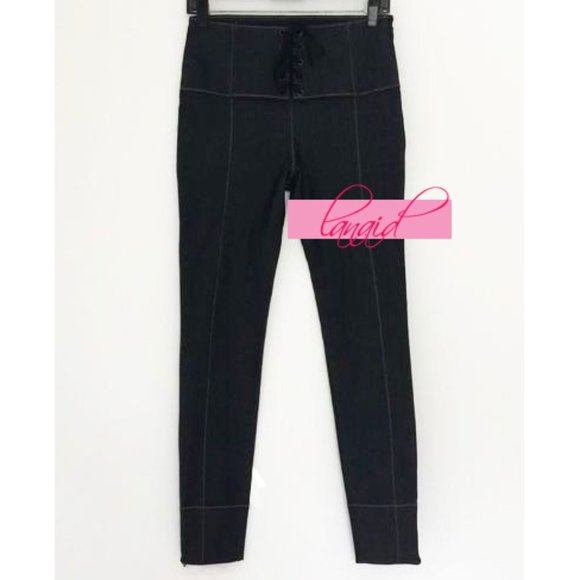 Cinq A Sept Andie Lace-Up Skinny Leg Ankle Jeans High-Rise Waist Corset Zippers - Picture 7 of 13